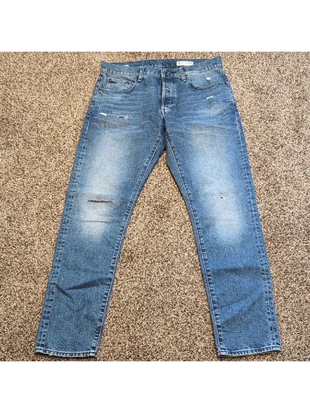 G-Star Restored Denim Men's Slim Blue Jeans Size 31x32
